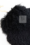 CHANEL 08A Black Tibet Lamb Fur Cashmere Long Cardigan Coat 38 40 42 シャネル ブラック チベット ラム ファー カシミア ロング カーディガン コート 即発
