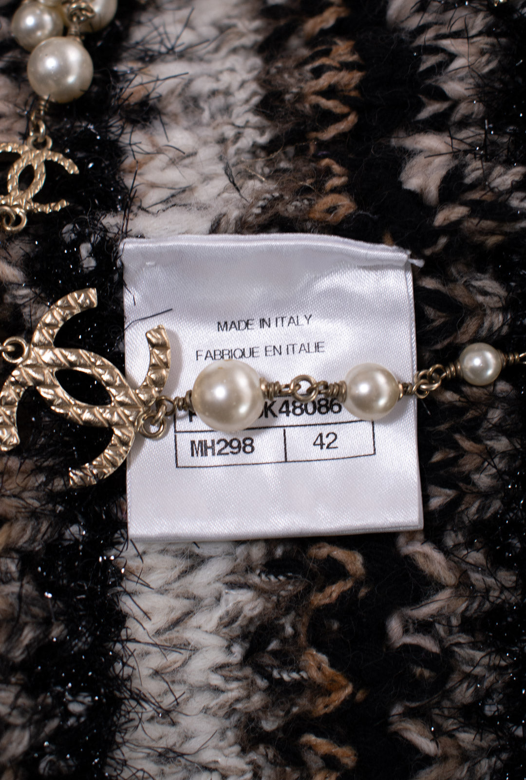 CHANEL 19A Black Brown Wool Alpaca Knit Long Cardigan Coat 42 44 46 シャネル ブラック ブラック ウール アルパカ ニット ロング カーディガン コート 即発