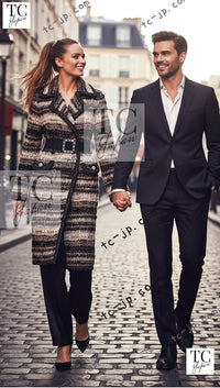 CHANEL 19A Black Brown Wool Alpaca Knit Long Cardigan Coat 42 44 46 シャネル ブラック ブラック ウール アルパカ ニット ロング カーディガン コート 即発 - TC JAPAN