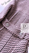 CHANEL 16PF Mauve Pink Black Ribbon Leather Cuffs Wool Tweed Coat 36 38 シャネル モーブピンク ブラック リボン レザー カフス ウール ツイード コート 即発