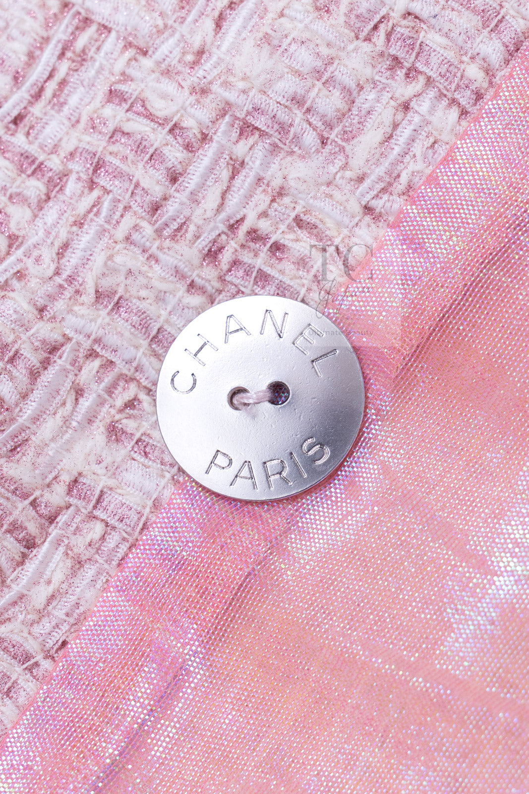 CHANEL 16S Blush Pink Collarless Tweed Jacket Coat 36 38 シャネル ピンク ノーカラー ツイード ジャケット コート 即発