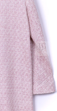 CHANEL 16S Blush Pink Collarless Tweed Jacket Coat 36 38 シャネル ピンク ノーカラー ツイード ジャケット コート 即発