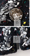 CHANEL 14A Black Multicolor Lesage Glitter Tweed Coat 38 シャネル ブラック マルチカラー ルサージュ ツイード コート 即発