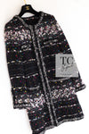 CHANEL 14A Black Multicolor Lesage Glitter Tweed Coat 38 シャネル ブラック マルチカラー ルサージュ ツイード コート 即発