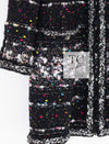 CHANEL 14A Black Multicolor Lesage Glitter Tweed Coat 38 シャネル ブラック マルチカラー ルサージュ ツイード コート 即発