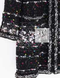 CHANEL 14A Black Multicolor Lesage Glitter Tweed Coat 38 シャネル ブラック マルチカラー ルサージュ ツイード コート 即発