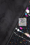 CHANEL 14A Black Multicolor Lesage Glitter Tweed Coat 38 シャネル ブラック マルチカラー ルサージュ ツイード コート 即発