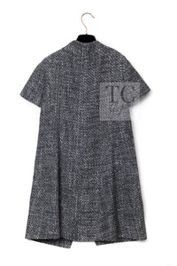 シャネル ジャケット コート CHANEL 15S グレー スタンドカラー スプリング 半袖 34