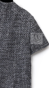 シャネル ジャケット コート CHANEL 15S グレー スタンドカラー スプリング 半袖 34