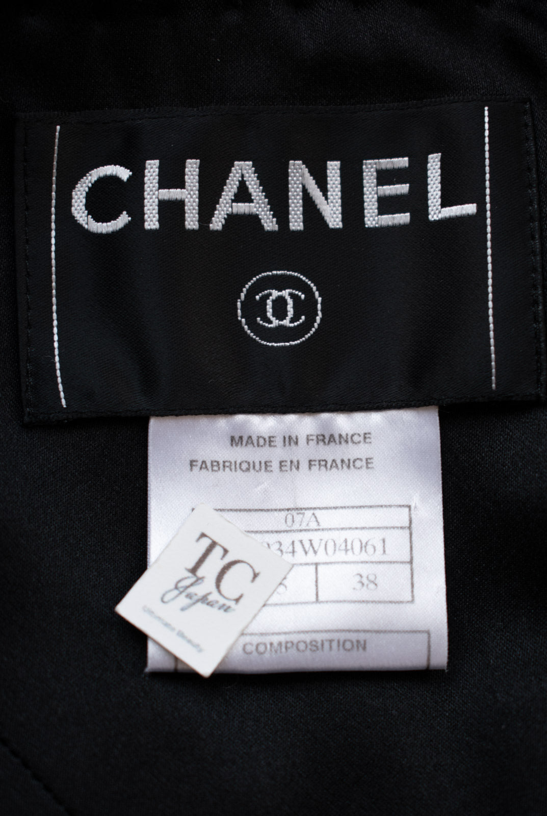 CHANEL 07A Black Metallic Tweed Cardigan Coat 38 シャネル ブラック メタリック ツイード カーディガン コート