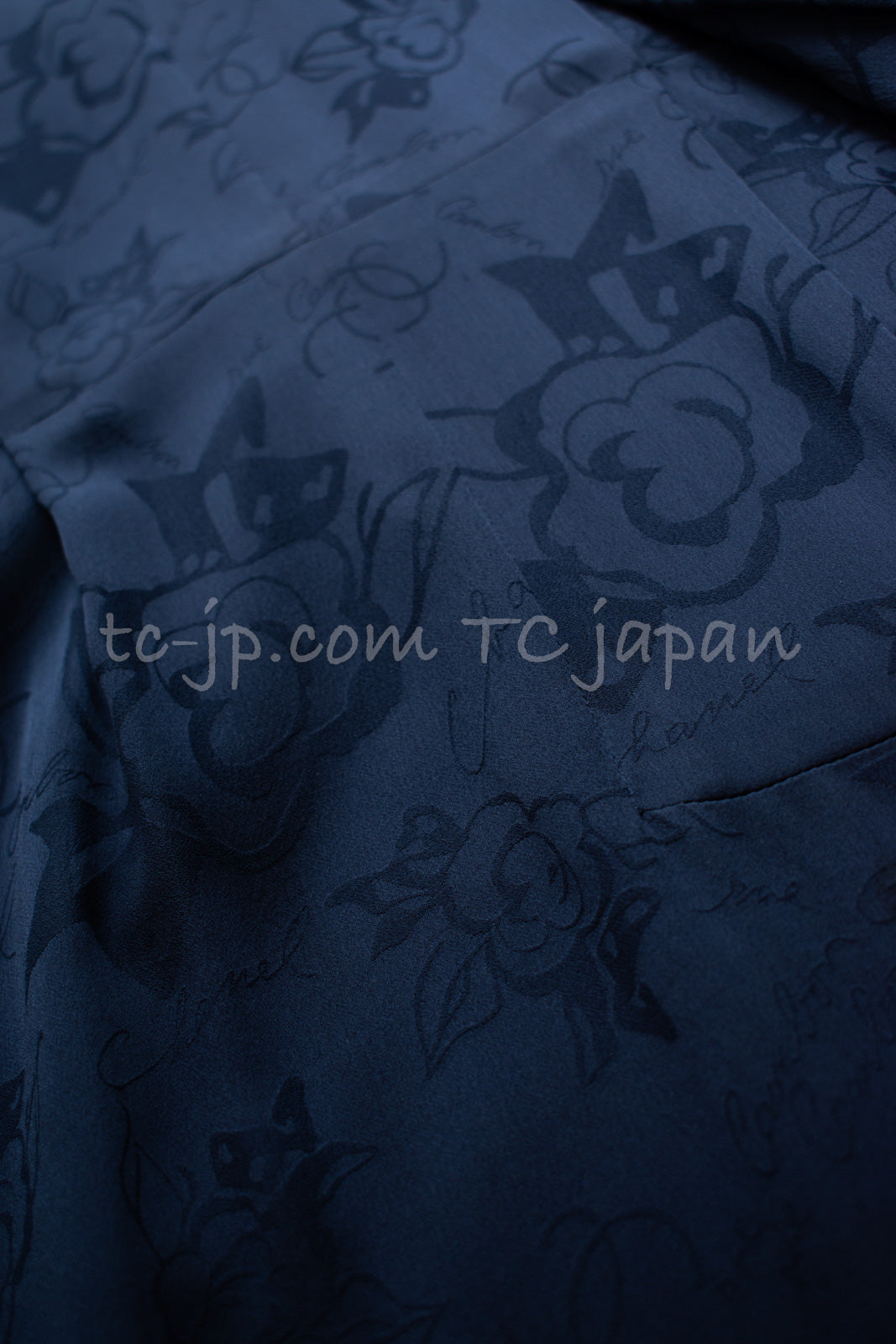 CHANEL 13S Laura Bailey Navy Cotton Trench Coat 36 38 シャネル ネイビー コットン ギャバジン トレンチ コート