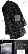 CHANEL 13A Black Metallic Tweed Coat 42 シャネル ブラック メタリック ツイード コート 即発