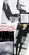 CHANEL 13A Black Metallic Tweed Coat 42 シャネル ブラック メタリック ツイード コート 即発