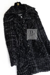 CHANEL 13A Black Metallic Tweed Coat 42 シャネル ブラック メタリック ツイード コート 即発