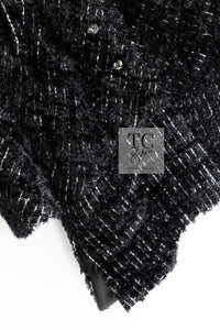 CHANEL 13A Black Metallic Tweed Coat 42 シャネル ブラック メタリック ツイード コート 即発