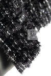 CHANEL 13A Black Metallic Tweed Coat 42 シャネル ブラック メタリック ツイード コート 即発