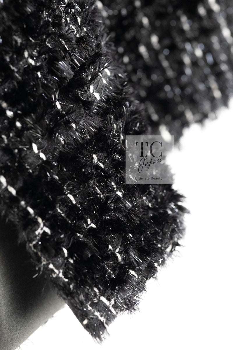 CHANEL 13A Black Metallic Tweed Coat 42 シャネル ブラック メタリック ツイード コート 即発