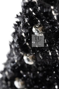 CHANEL 13A Black Metallic Tweed Coat 42 シャネル ブラック メタリック ツイード コート 即発