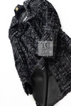 CHANEL 13A Black Metallic Tweed Coat 42 シャネル ブラック メタリック ツイード コート 即発