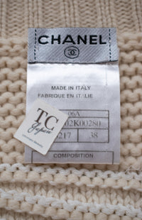 CHANEL 06A Ivory Creme Cashmere Mohair Cape Cardigan 38 46 48 50 | US