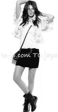 CHANEL 06A Ivory Creme Cashmere Mohair Cape Cardigan 38 46 48 50 | US