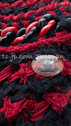 CHANEL 18PS Red Navy Striped Chain Trimming Knit Cardigan 36 38 シャネル レッド ネイビー ストライプ  チェーントリミング ニット カーディガン 即発