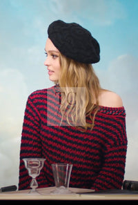 CHANEL 18PS Red Navy Striped Chain Trimming Knit Cardigan 36 38 シャネル レッド ネイビー ストライプ  チェーントリミング ニット カーディガン 即発