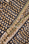 CHANEL 11S Champagne Gold Navy Knit Cardigan Dress 38 シャネル シャンパンゴールド ネイビー 女優の ニット カーディガン ワンピース 即発