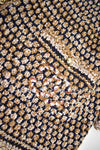 CHANEL 11S Champagne Gold Navy Knit Cardigan Dress 38 シャネル シャンパンゴールド ネイビー 女優の ニット カーディガン ワンピース 即発