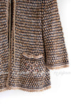 CHANEL 11S Champagne Gold Navy Knit Cardigan Dress 38 シャネル シャンパンゴールド ネイビー 女優の ニット カーディガン ワンピース 即発