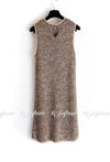 CHANEL 11S Champagne Gold Navy Knit Cardigan Dress 38 シャネル シャンパンゴールド ネイビー 女優の ニット カーディガン ワンピース 即発