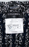 CHANEL 12S Navy Black Chain Cotton Knit Cardigan 36 38 シャネル ネイビー ブラック チェーン コットン ニット カーディガン 即発