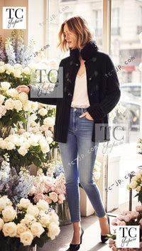 CHANEL 11A Black Cashmere 100% Cardigan Jacket 34 36 38 40 シャネル ブラック カシミア 100% カーディガン ジャケット 即発 - TC JAPAN