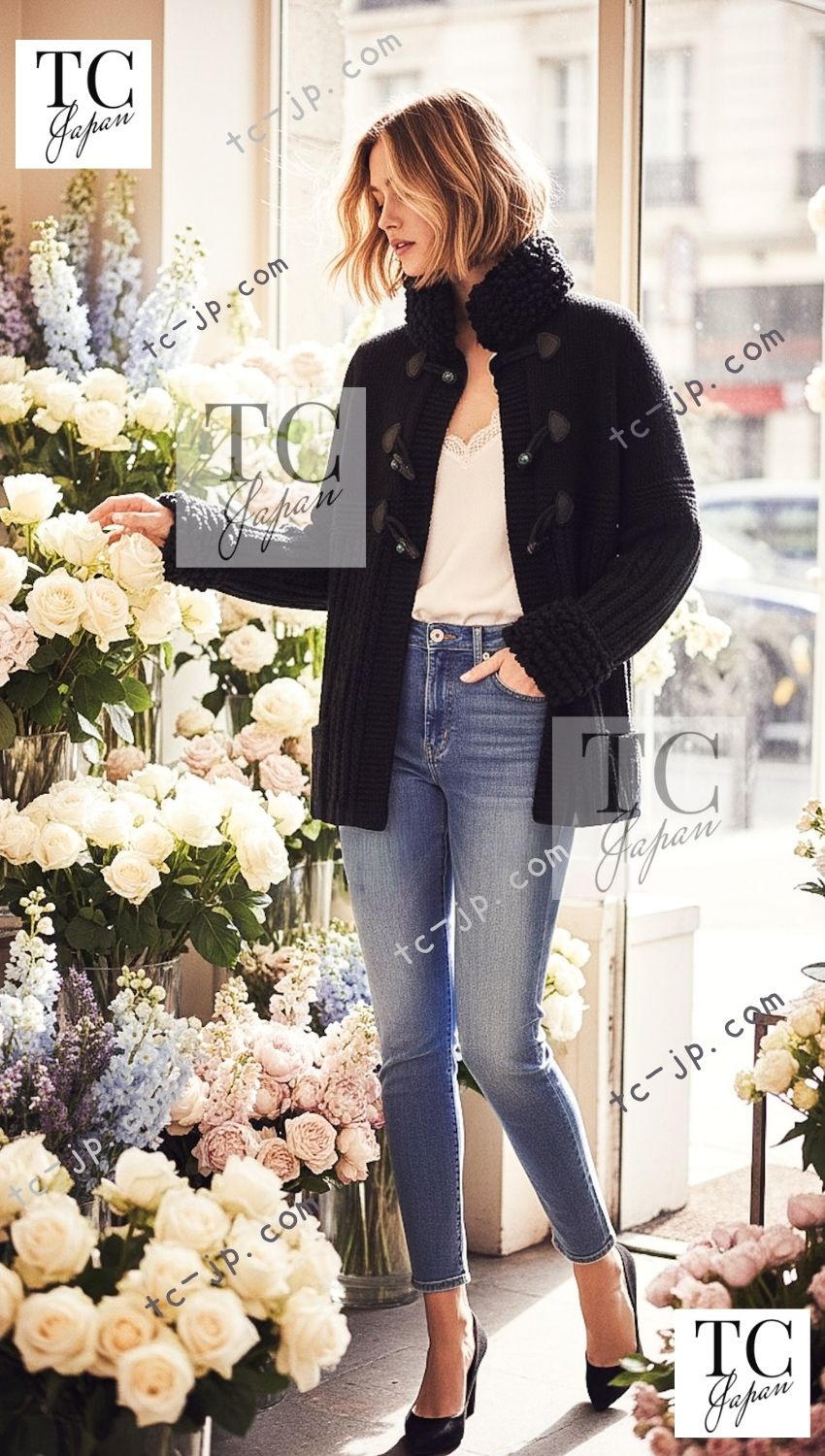 CHANEL 11A Black Cashmere 100% Cardigan Jacket 34 36 38 40 シャネル ブラック カシミア 100% カーディガン ジャケット 即発 - TC JAPAN