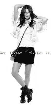 CHANEL 06A Black Cashmere Mohair Cape Cardigan 38 40 シャネル ブラック カシミアブレンド モヘア ポンチョ ケープ カーディガン 即発