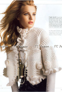 CHANEL 06A Black Cashmere Mohair Cape Cardigan 38 40 シャネル ブラック カシミアブレンド モヘア ポンチョ ケープ カーディガン 即発