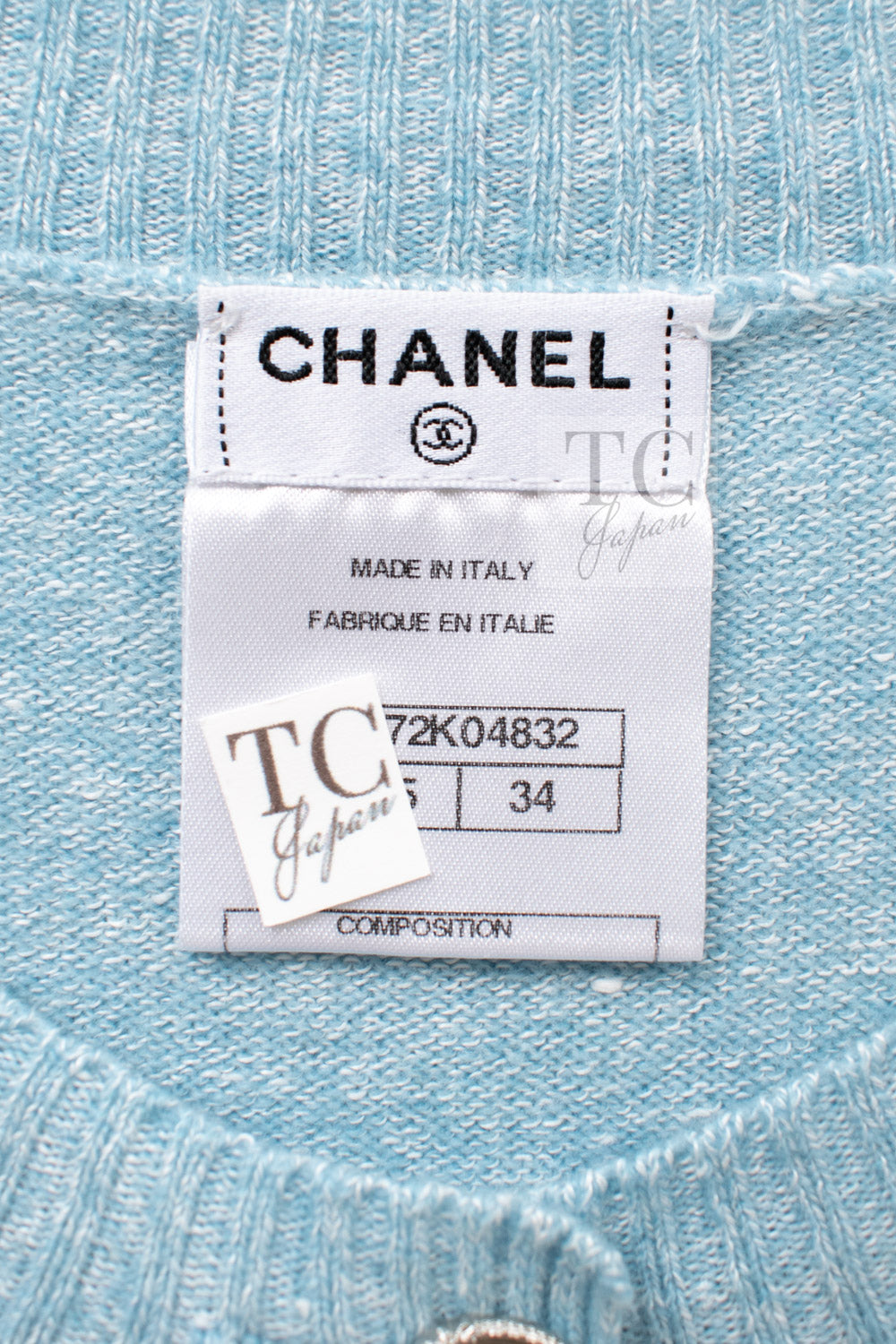 CHANEL 13C Baby Blue Cashmere Linen Super Soft Knit Cardigan 34 9