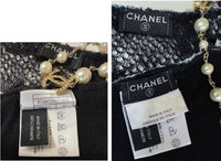 シャネル カーディガン トップス CHANEL 05C ブラック CC ロゴ カシミヤ CCロゴ 36 38