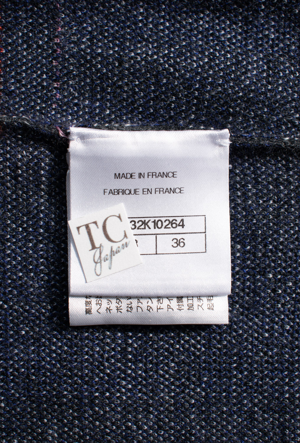 CHANEL 21B Charcoal Black Logo Cashmere Wool Silk Cardigan Sweater 34 36 9