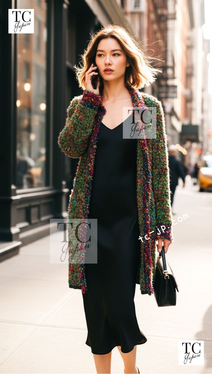 CHANEL 97A Vintage Green Multicolor Fantasy Knit Tops 38 40 シャネル ヴィンテージ グリーン マルチカラー ファンタジー ニット タンクトップ トップス - TC JAPAN