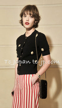 CHANEL 17PS Ivory Cashmere 100% Lion Embellished Knit Sweater 34 シャネル アイボリー カシミヤ ライオン 装飾 ニット トップス セーター 即発