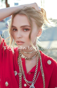 CHANEL 17PS Ivory Cashmere 100% Lion Embellished Knit Sweater 34 シャネル アイボリー カシミヤ ライオン 装飾 ニット トップス セーター 即発