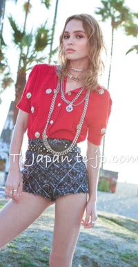 CHANEL 17PS Ivory Cashmere 100% Lion Embellished Knit Sweater 34 シャネル アイボリー カシミヤ ライオン 装飾 ニット トップス セーター 即発