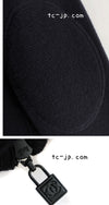 CHANEL 08A Black Wool Sport Knit CC Logo Zipper Coat Cardigan 36 シャネル ブラック ウール100 大きめ CC ロゴ ニット ロング カーディガン コート 即発