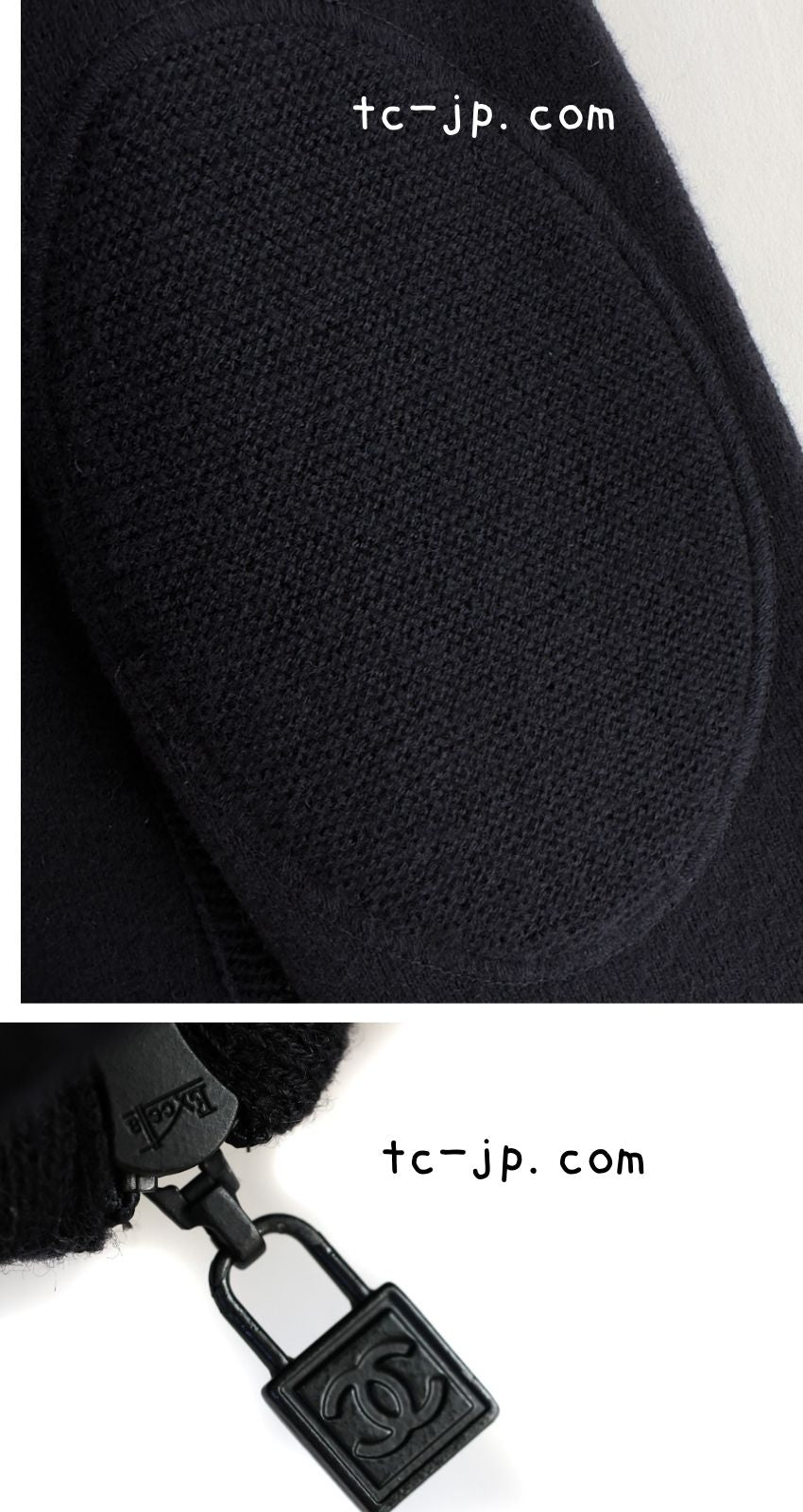 CHANEL 08A Black Wool Sport Knit CC Logo Zipper Coat Cardigan 36 シャネル ブラック ウール100 大きめ CC ロゴ ニット ロング カーディガン コート 即発