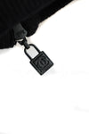 CHANEL 08A Black Wool Sport Knit CC Logo Zipper Coat Cardigan 36 シャネル ブラック ウール100 大きめ CC ロゴ ニット ロング カーディガン コート 即発