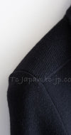 CHANEL 08A Black Wool Sport Knit CC Logo Zipper Coat Cardigan 36 シャネル ブラック ウール100 大きめ CC ロゴ ニット ロング カーディガン コート 即発