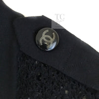 CHANEL 16S Black Cotton Knit Cardigan 38 シャネル ブラック コットン ニット カーディガン 即発