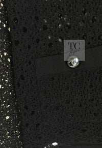 CHANEL 16S Black Cotton Knit Cardigan 38 シャネル ブラック コットン ニット カーディガン 即発