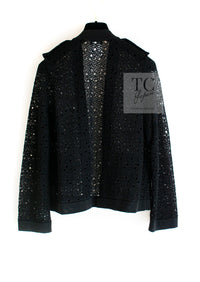 CHANEL 16S Black Cotton Knit Cardigan 38 シャネル ブラック コットン ニット カーディガン 即発